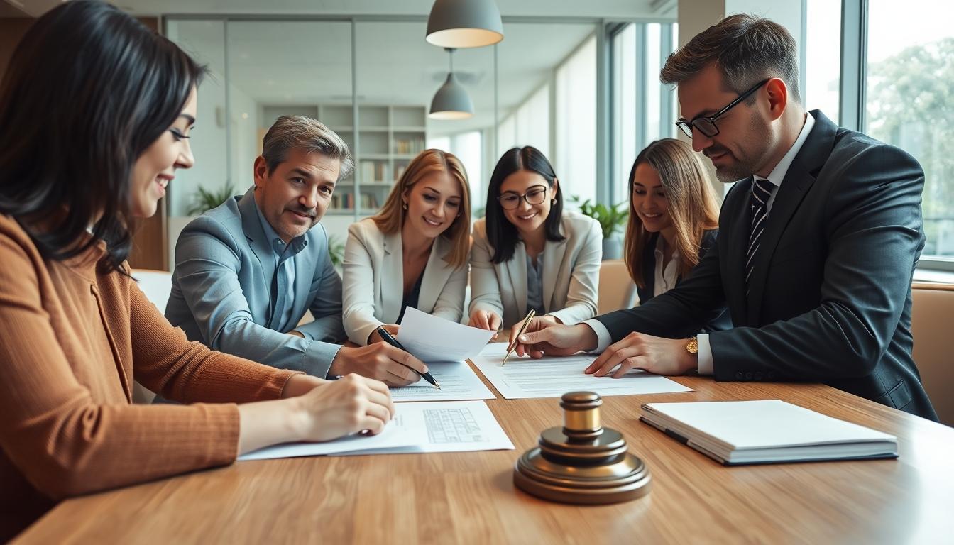 Business agreement signing